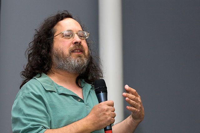 Richard Stallman lors d'une conférence