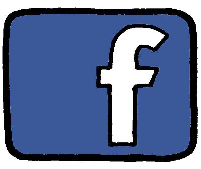 Dessin du logo de Facebook.