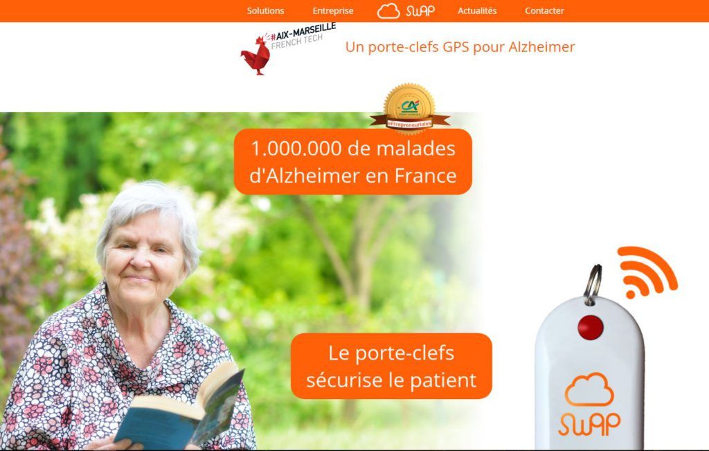 Swap, porte-clé GPS pour les malades d'Alzheimer et leurs aidants.